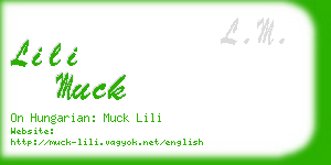 lili muck business card